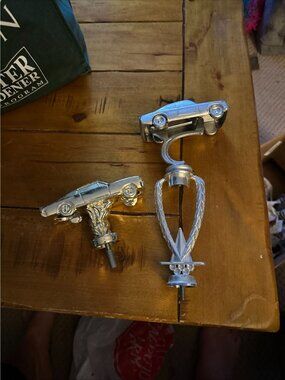 Vintage Chevrolet Trophy Tops  Set Of 2 Chrome Finish Classic Car Collectibles